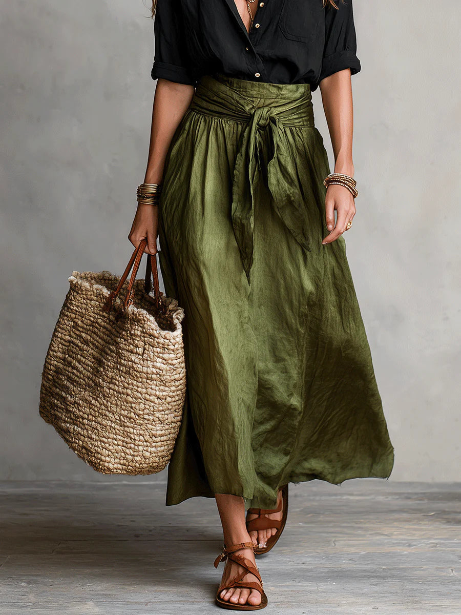Marta · Vestido Maxi de Un Hombro Elegante y Fluido