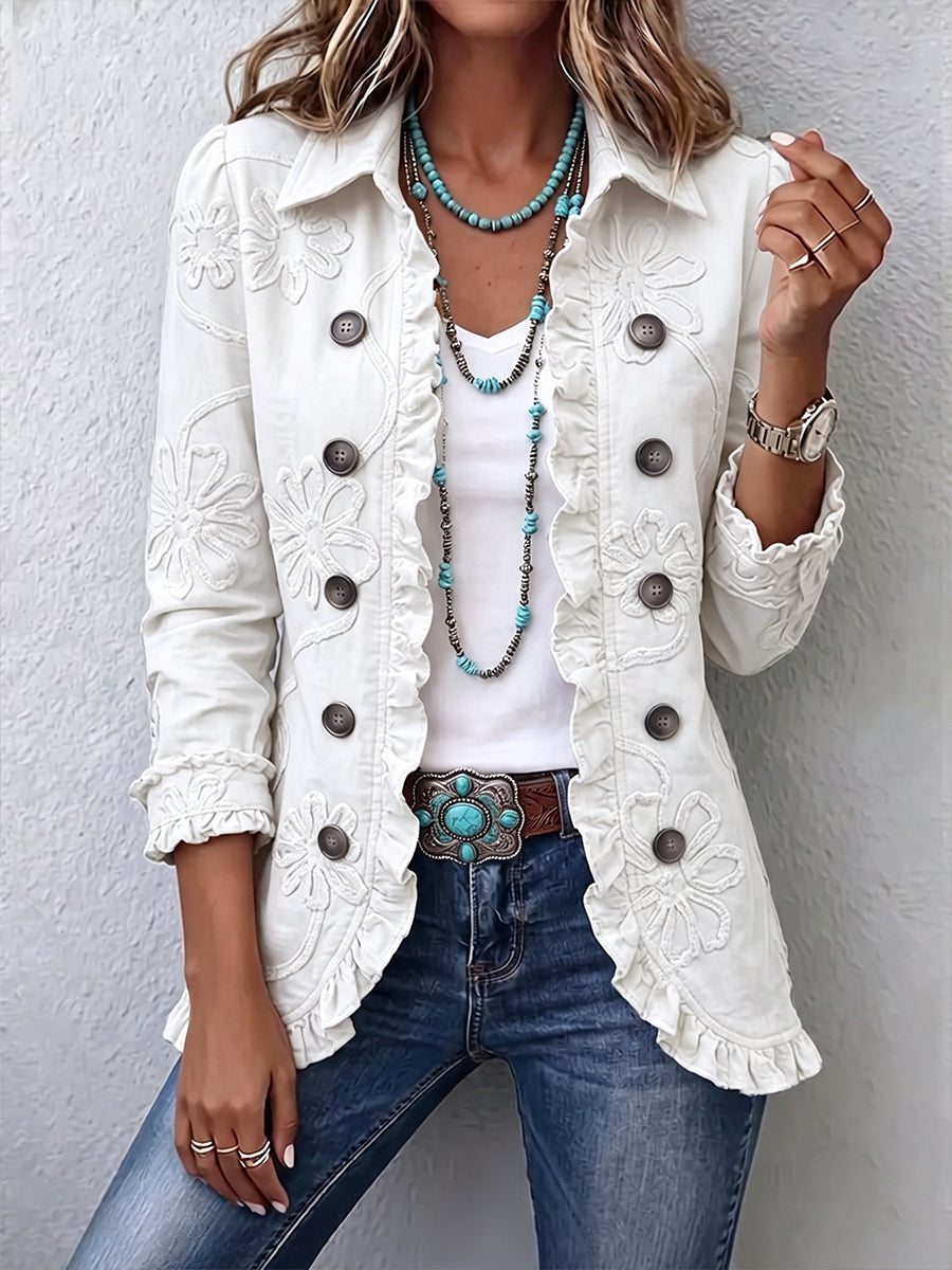 Ofelia · Chaqueta Vintage con Bordados Florales