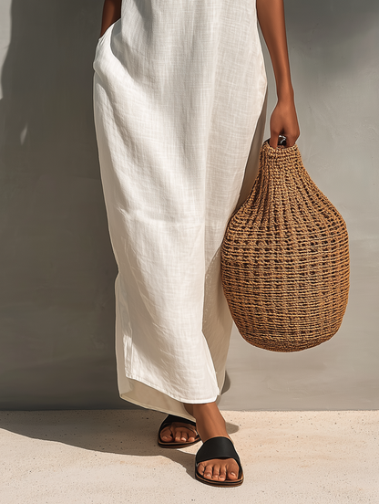 Noa · Vestido Maxi Escote Asimétrico