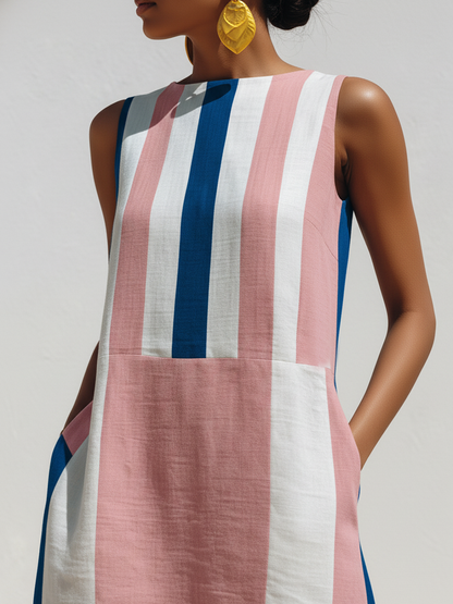 Candela · Vestido Maxi Cuello Redondo Estampado