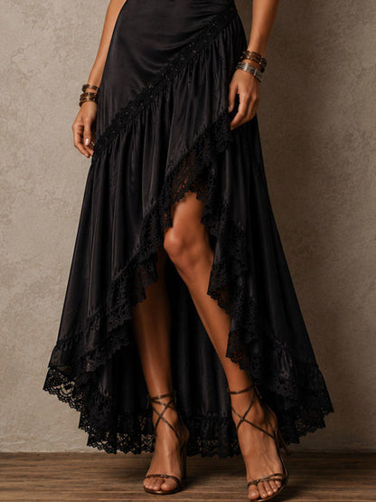 Elena · Vestido Maxi Cruzado con Encaje