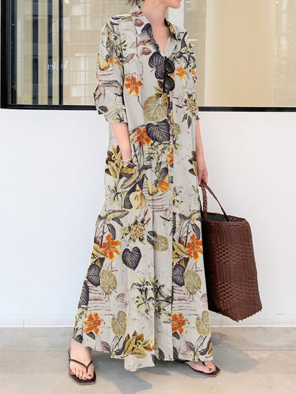 Gabriela · Vestido Camisero Estampado Tallas Grandes