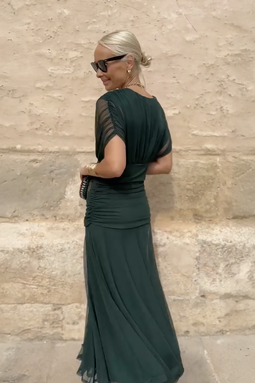 Louise | Vestido maxi elegante de fiesta con escote en V
