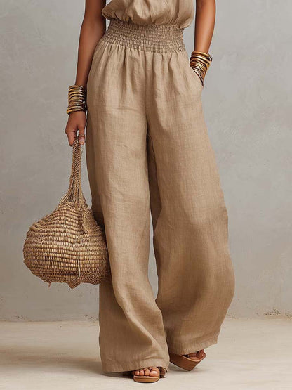 Marta · Mono Halter con Cintura Fruncida