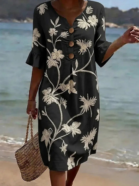 Claudia · Vestido Casual con Estampado Floral