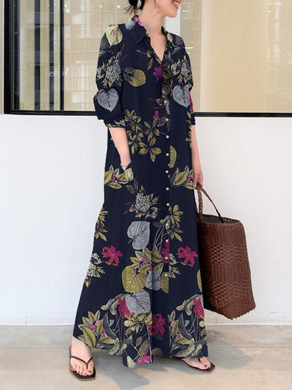 Gabriela · Vestido Camisero Estampado Tallas Grandes