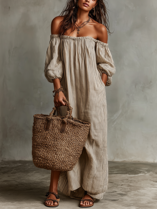 Olivia · Vestido Maxi Hombros Descubiertos