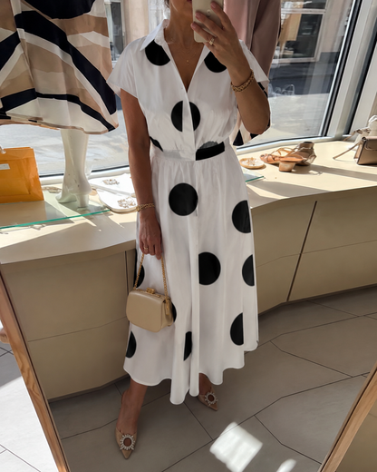 Luna · Vestido Maxi Lunares Escote V