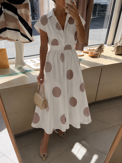 Luna · Vestido Maxi Lunares Escote V