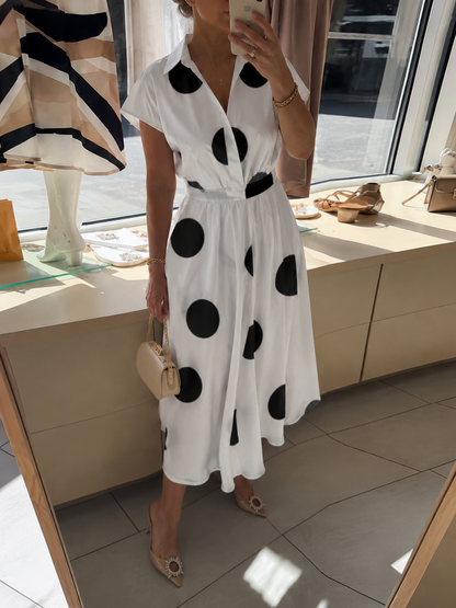 Luna · Vestido Maxi Lunares Escote V