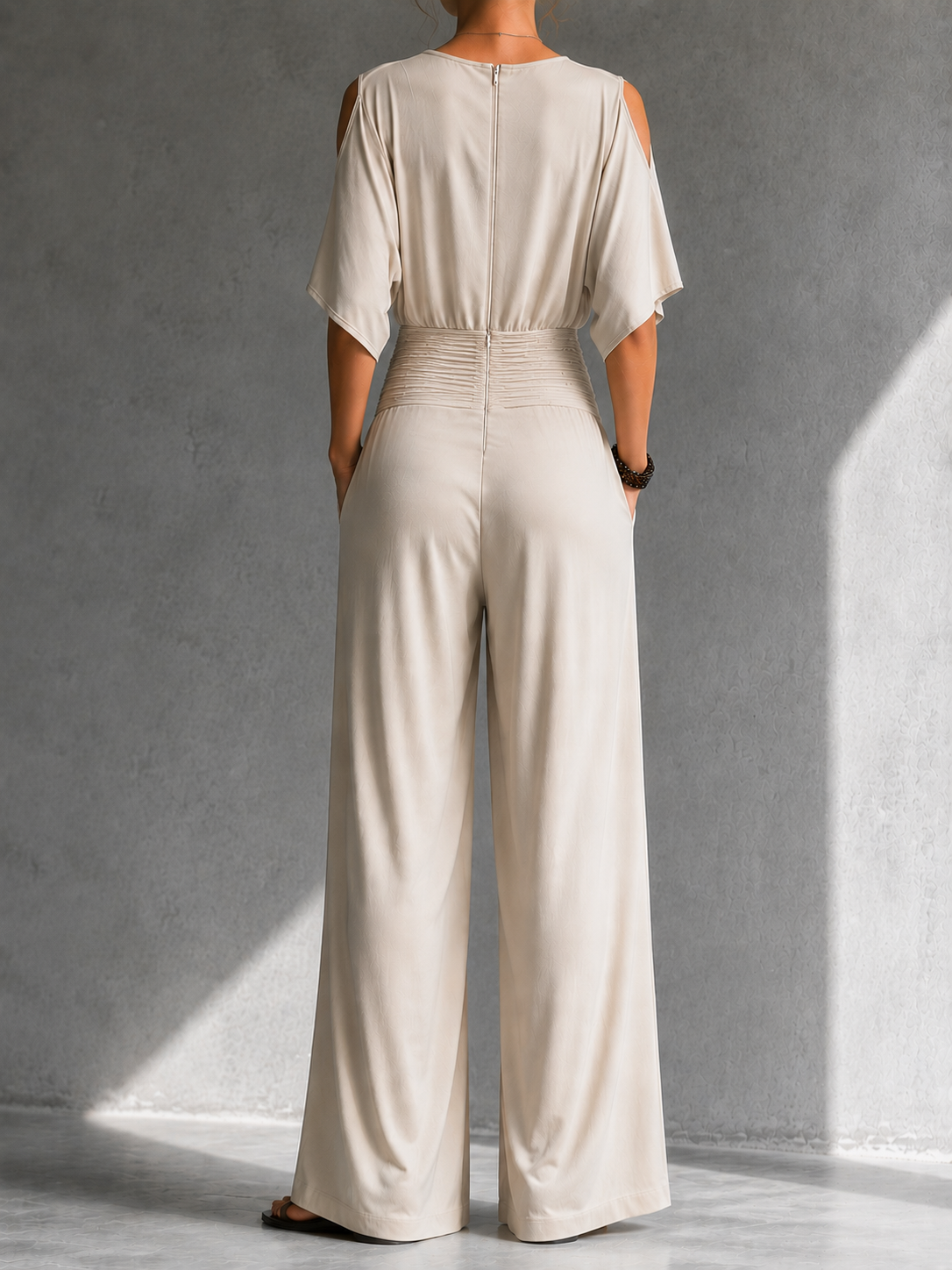 Alia | Conjunto Elegante Top Wrap y Pantalón Pernera Ancha