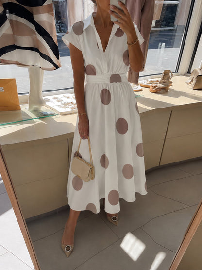 Luna · Vestido Maxi Lunares Escote V