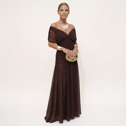 Velora™ | Vestido Floral Largo con Escote en V