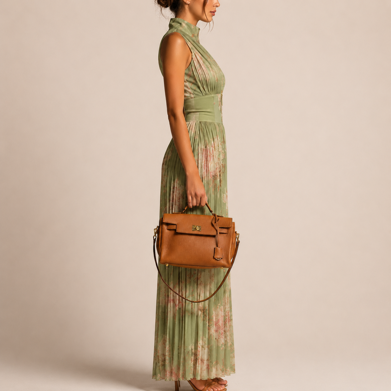 Valentina | Combinaison plissée vert sauge™