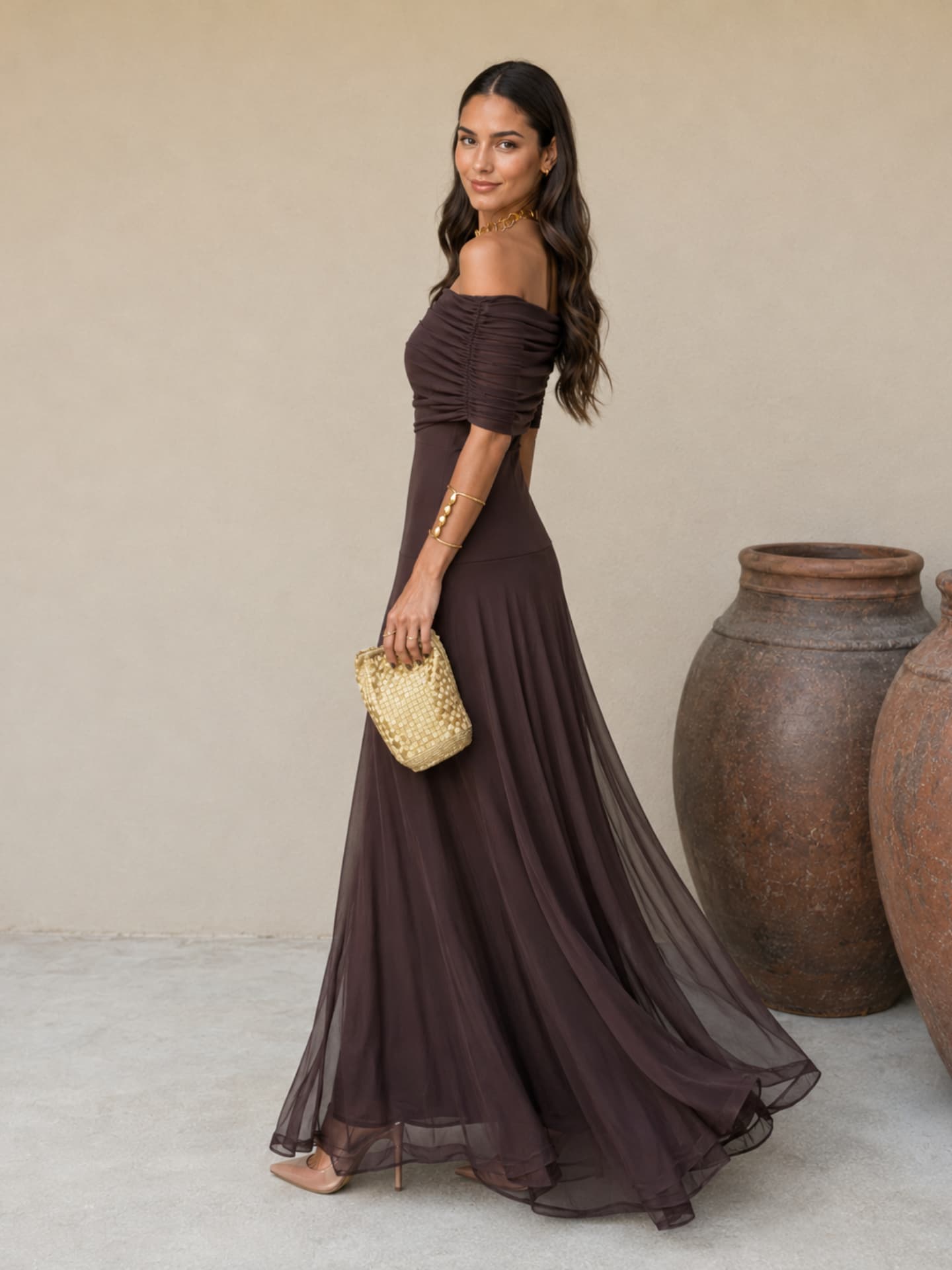 Vestido Toledo en color marrón