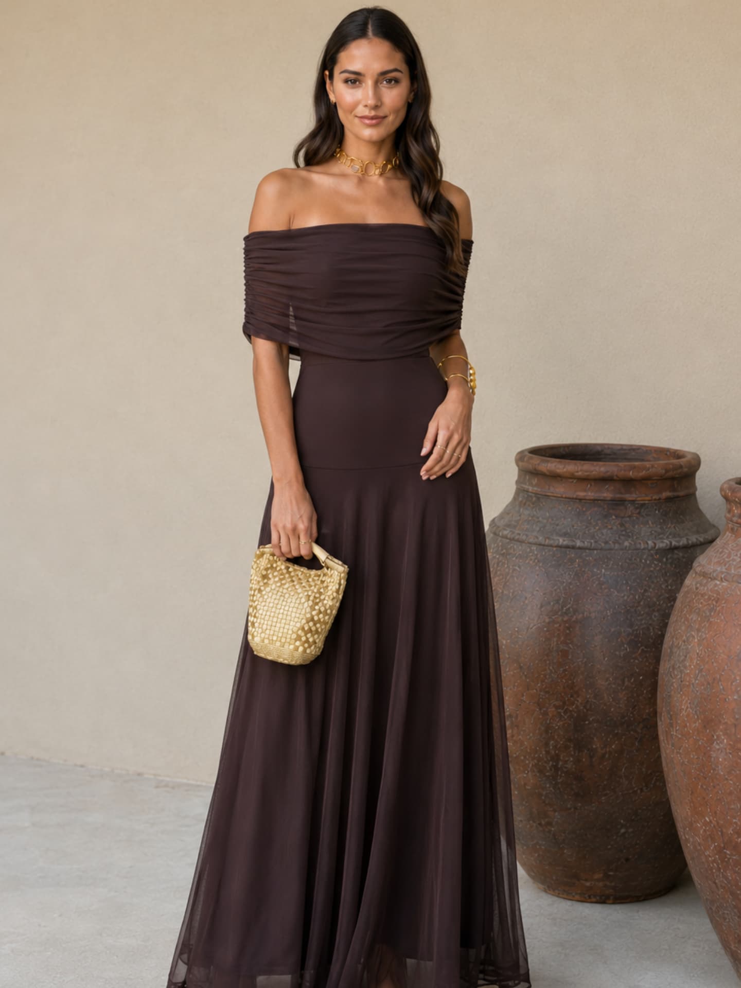 Vestido Toledo en color marrón