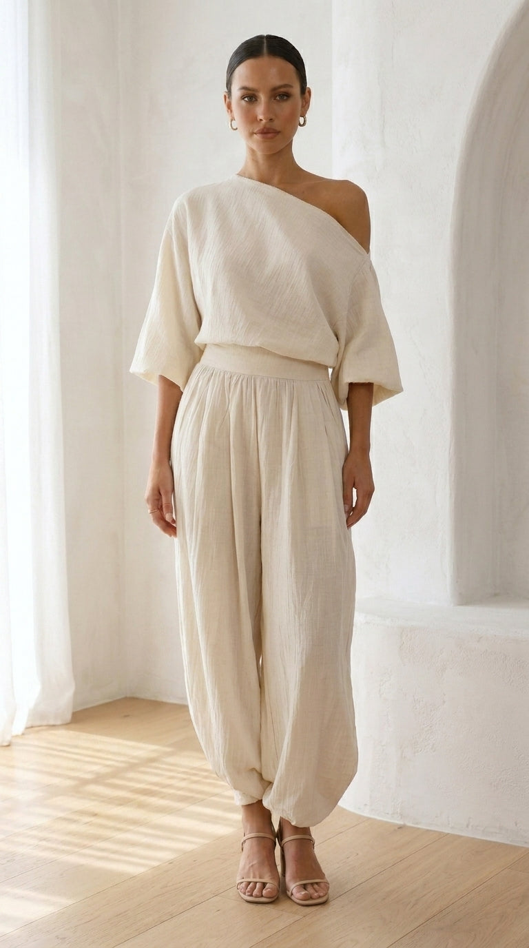 Conjunto de Lino Off-white