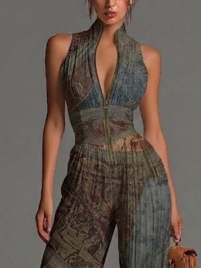 Zulema · Mono Largo de Gasa con Estampado Boho