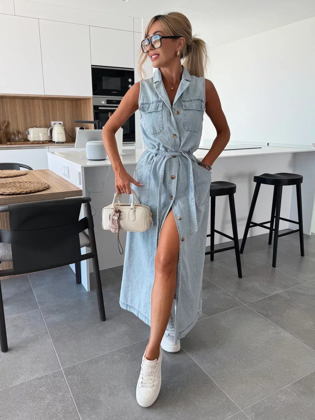 Isabelle · Vestido Maxi Denim