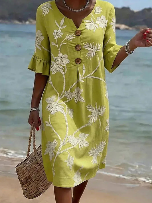 Violeta · Vestido Casual de Estilo Floral