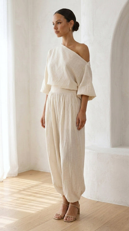 Conjunto de Lino Off-white