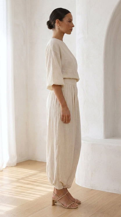 Conjunto de Lino Off-white