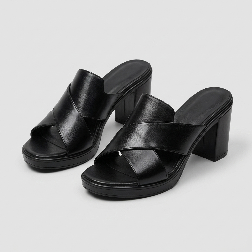 Darcy · Mules de Tacón Ancho