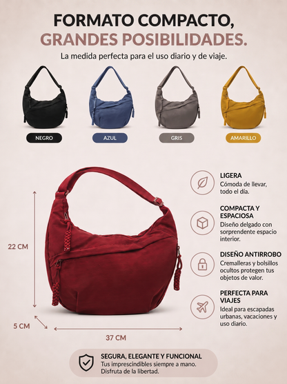 Carmela · Bolso de Hombro Burdeos