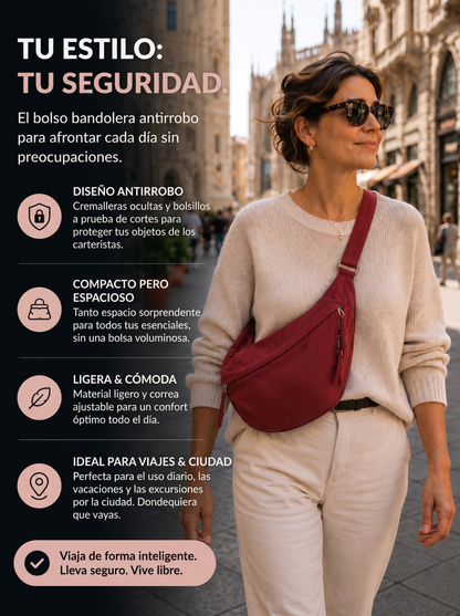 Carmela · Bolso de Hombro Burdeos