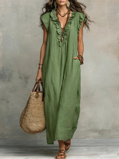 Chiara · Vestido Maxi Boho con Escote en V