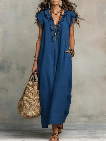 Chiara · Vestido Maxi Boho con Escote en V