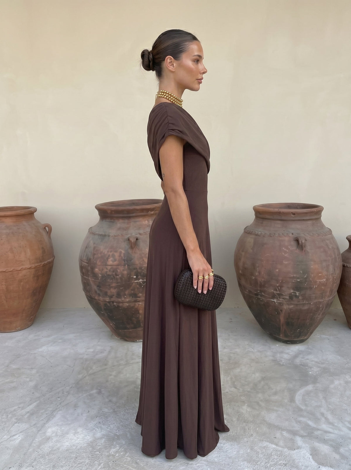 Marcia · Vestido Largo con Hombro Descubierto