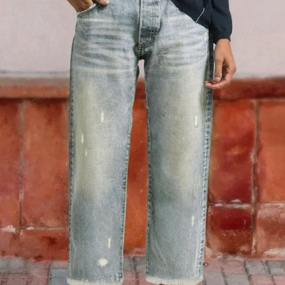 Vaqueros Elena — Corte Recto Cropped Retro