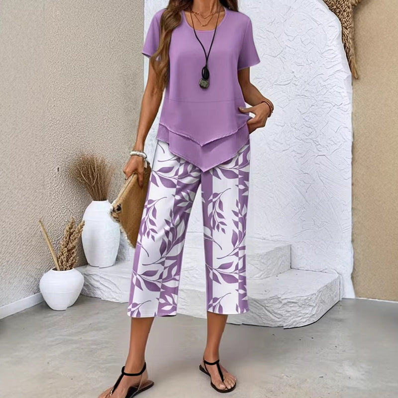 Conjunto Multicapa Cuello Redondo